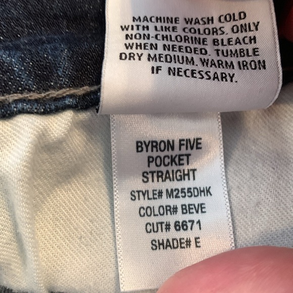 Hudson Byron 5 pocket Straight Men's Blue Jeans, size 32, 4 Button Up - Picture 15 of 16